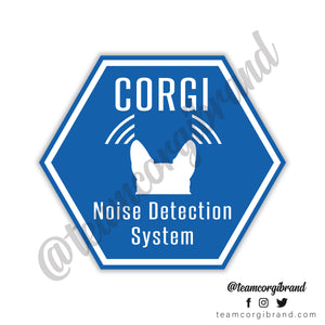 Corgi Noise Detection System Sticker